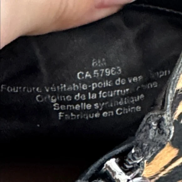 Halogen Calf Hair Leopard Print Ankle Booties - Size 8 - Picture 7 of 7